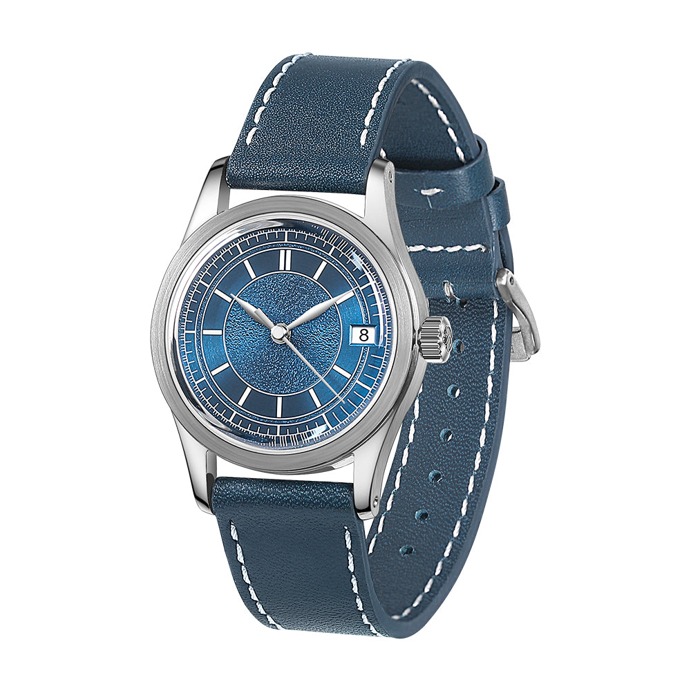 HOU - 80-Hour Power Reserve Vintage Automatic Watch | Blue