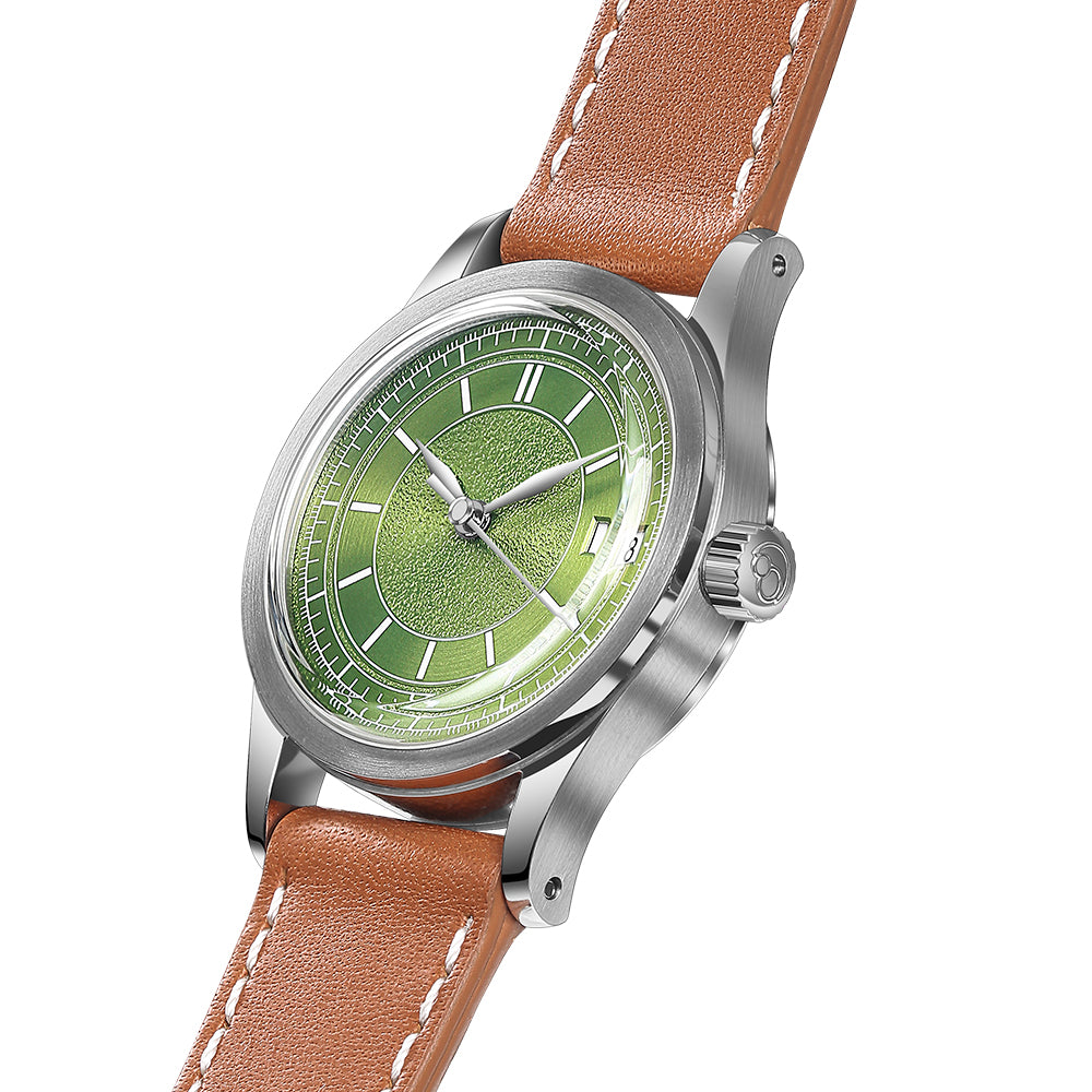 HOU - 80-Hour Power Reserve Vintage Automatic Watch | Avocado Green