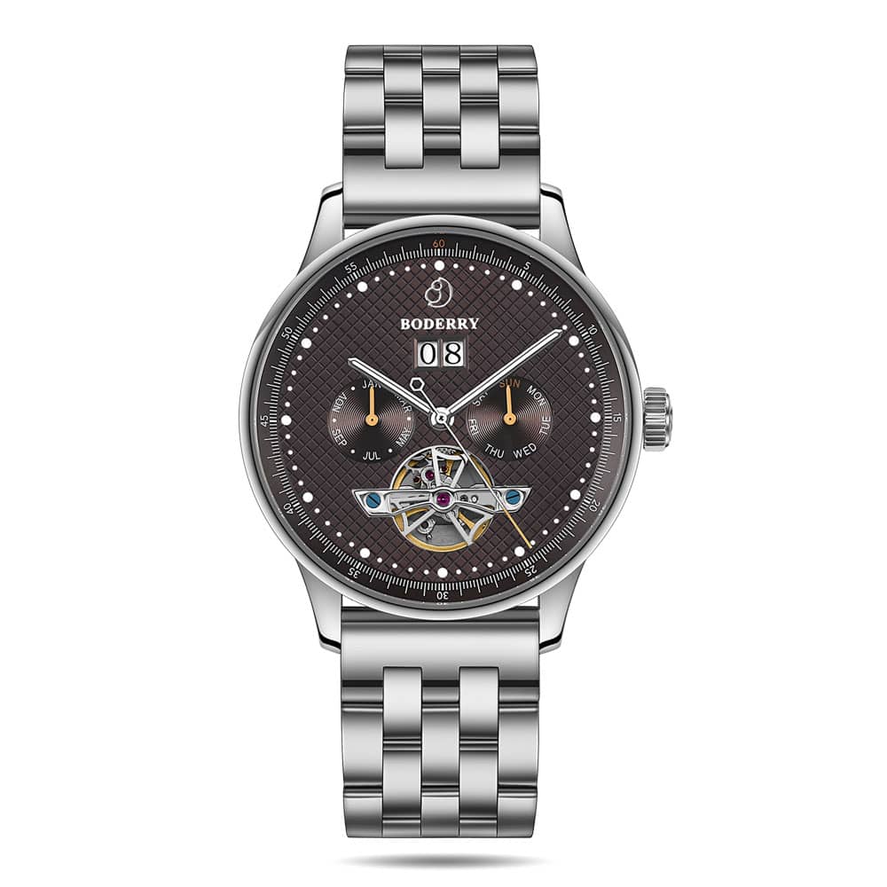 THE CHECKMATE - Complication Automatic Watch with Date,Day,Month Display-Pelelith & Bracelet